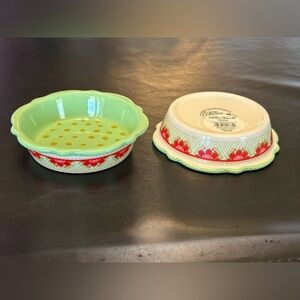 The Pioneer Woman Floral Green and Red Ceramic Bakeware